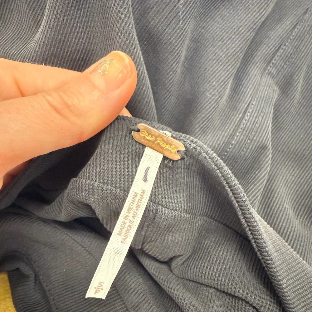 NWOT free people Madeline Mini Dress Black short sz s women’s ruched $300 - Picture 3 of 5